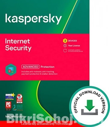 Kaspersky Genuine Internet Security Latest Version- 3 Users